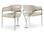 Meridian Furniture Madelyn Stone Velvet Dining Chair (set Of 2) New. Price: $484.02.