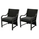 Four Seasons Courtyard Canmore Captain Outdoor Patio Cushioned Arm Chair, 2 Pack New. Price: $298.99.