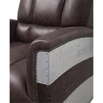 Acme Brancaster Top Grain Leather Accent Chair Retro Brown And Aluminum New. Price: $1514.45.