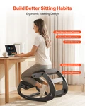 Ergonomic Wooden Kneeling Chair Adjustable W/ Cushion Black New. Price: $110.99.