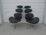 Set 2 Swivel Lounge Chairs 4 Elliptical Mid Century Corona Jorgensen Sty Pair Used. Price: $399.00.