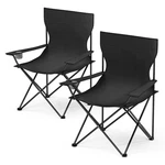Yssoa Compact Foldable Outdoor Camping Chairs Durable Black 2-PACK New. Price: $58.80.