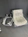 Nicbex Modern White Velvet Tufted Accent Chair With Black Metal Base, Luxurious Open. Price: $29.99.