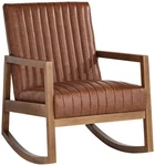 Ava Rust Brown Wood Frame Rocking Chair New. Price: $399.99.