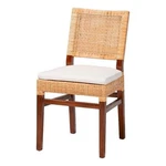 Bali & Pari Lesia Natural Rattan Dining Chair With Cushion New. Price: $197.75.