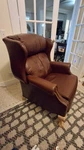 1978 Bradington Young Wine Burgundy Leather Chippendale/maxwell Reclining Chair New. Price: $2000.00.