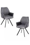 Best Master Furniture Chidimma 19" Swivel Dining Arm Chair Gray, Set Of 2 New. Price: $189.89.