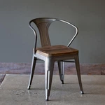 Bistro Chair Industrial Reclaimed Wood Metal Frame New. Price: $436.99.