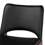 Baxton Studio Afton Black Faux Leather And Brown Finished Dining Chair Set New. Price: $197.99.