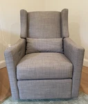 Babyletto Kiwi Electronic Recliner And Swivel Glider With Usb Port Gray Tweed Used. Price: $600.00.