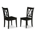 East West Furniture Clarksville 11" Wood Dining Chairs Black (set Of 2) New. Price: $191.32.