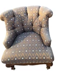Marge Carson Boudoir Lounge Accent French Tuffed Wingback Armchair Regency Used. Price: $1699.00.
