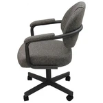Maklaine Swivel Tilt Dining Caster Chair With Arms Mojave Gray Fabric On New. Price: $310.33.