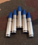 300 Blackout Snap Caps Set Of 5 Nickel+ Blue, 220GR, Real Weight New. Price: $11.25.