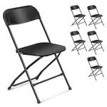 Vingli Commercial Seat 31.5"X17.5"BLACK Plastic Folding Chair Stackable Set Of 6 New. Price: $94.02.