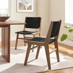 Modway Saorise Wood Dining Side Chair - Set Of 2 Walnut Black New. Price: $283.50.