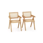 Set 2 Rattan Accent Chairs With Bamboo Frame-natural New. Price: $146.48.