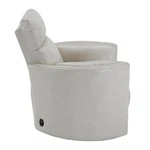 Parker Living Radius Leather Power Cordless Swivel Glider Recliner Ivory New. Price: $1349.00.