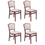 Meco Stakmore French Fabric Upholstered Seat Folding Chair Set, 4 Pack, Cherry New. Price: $315.99.