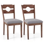 Set Of 2 Dining W/ Padded Seat High Back Rubber Wood Frame Kitchen Chairs New. Price: $109.99.