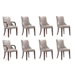 Manhattan Comfort, Shubert 8 Piece Modern Upholstered Chair Set Grey, Primary New. Price: $2529.99.