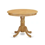 Pemberly Row Contemporary Antique 36" Round Wood Dining Table Oak New. Price: $235.62.