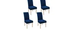 Smiry Velvet Stretch Dining Room Chair Covers Set 4, Soft New. Price: $20.00.