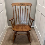 Vtg Mcm S. Bent & Bros Solid Maple Windsor Rocking Chair Colonial Revival Used. Price: $250.00.