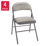 Meco Upholstered Folding Chair, 4-PACK New. Price: $235.78.