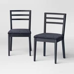 2PK Ladder Back Dining Chair Black - Room Essentials New. Price: $82.99.