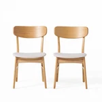 Christopher Knight Home Lucious Fabric / Oak Finish Dining Chairs 2-PCS Set New. Price: $166.75.