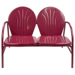 Northlight 42" Outdoor Retro Tulip Loveseat, Mulberry New. Price: $228.49.