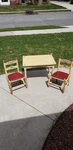 Vtg Children's Wood Table & Chairs Set 1950S Phoenix Company Sheboygan Wi Used. Price: $300.00.