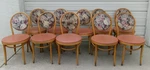 Set 20 Bistro Dining Chairs Bentwood Medallion Round Back Cafe Lot Thonet Sty Used. Price: $699.00.