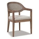 Americana Mid-century Modern Cane Back Dining Chair Taupe Beige Textured Weave New. Price: $421.03.