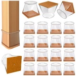 Furniture Leg Caps 24 Pcs - Wood & Tile Floor Protectors New. Price: $39.74.