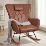 Leather/wool Rocking Upholstered Single Sofa W/pocket Armchair Padded Seat New. Price: $119.49.
