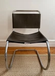 1971 Vintage Mr Leather Dining Chair By Mies Van Der Rohe For Knoll Used. Price: $900.00.