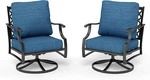 Outdoor Chairs Set Of 2 Patio With Pacific Blue Cushions For Lawn Garden New. Price: $429.99.