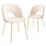 Canglong Velvet Seat Chair With Metal Legs For Kitchen Dining Room - Beige Used. Price: $148.89.