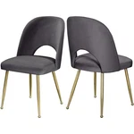 Meridian Furniture Logan Gray Velvet Dining Chair (set Of 2) New. Price: $321.96.