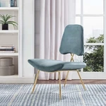 Modway Ponder Performance Velvet Lounge Chair In Sea Blue New. Price: $324.88.