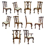 NDRAC013Z, Niagara Furniture, Philadelphia Chippendale Chairs, Set Of 10 New. Price: $7075.00.