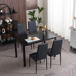 Set Of 4 Dining Chairs High Pu Leather Elegant Design For Home Kitchen Black New. Price: $82.99.