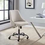 Modway Designate Upholstered Fabric Swivel Office Chair In Black Beige New. Price: $188.00.