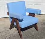 Klarel Chandigarh Upholstered Lounge Chair Pierre Jeanneret Design, Baby Blue Used. Price: $716.00.