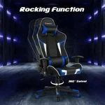 Goplus HW66290PI Massage Gaming Chair With Lumbar Support And Headrest -... New. Price: $250.00.