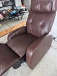 Positive Posture Brown Leather Zero Gravity Heated Electric Massage Recliner Used. Price: $1500.00.