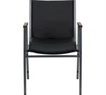 Flash Furniture Hercules Upholstered Stacking Chair Black Vinyl New. Price: $143.91.