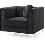 Glory Furniture Delray Velvet Chair In Black New. Price: $424.99.